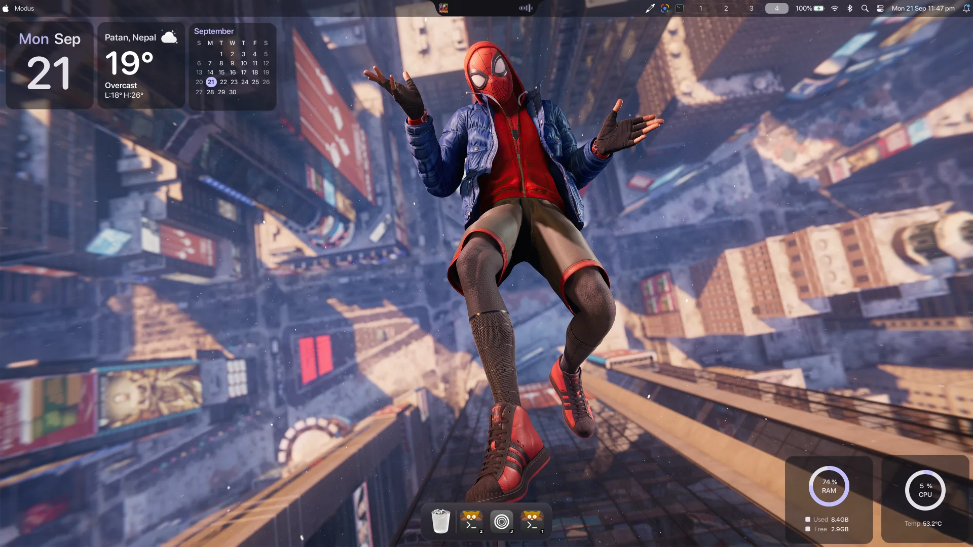 Home screen